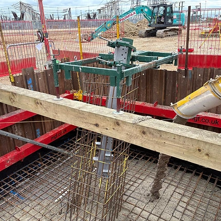 New build transmission tower foundation